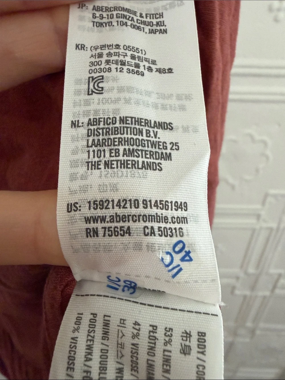 Abercrombie & Fitch Linen Blend Button-Front Maxi Dress Rust Brown XS